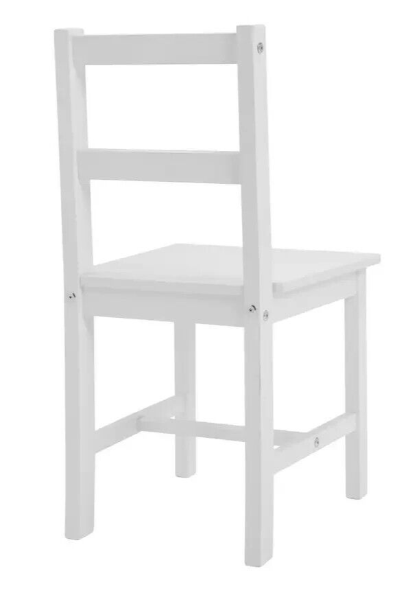 Raye Solid Wood Dining Table & 4 White Chairs