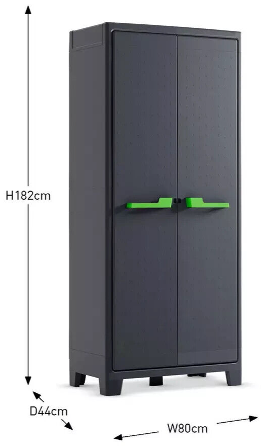 Keter Moby Tall Storage Cupboard - Grey