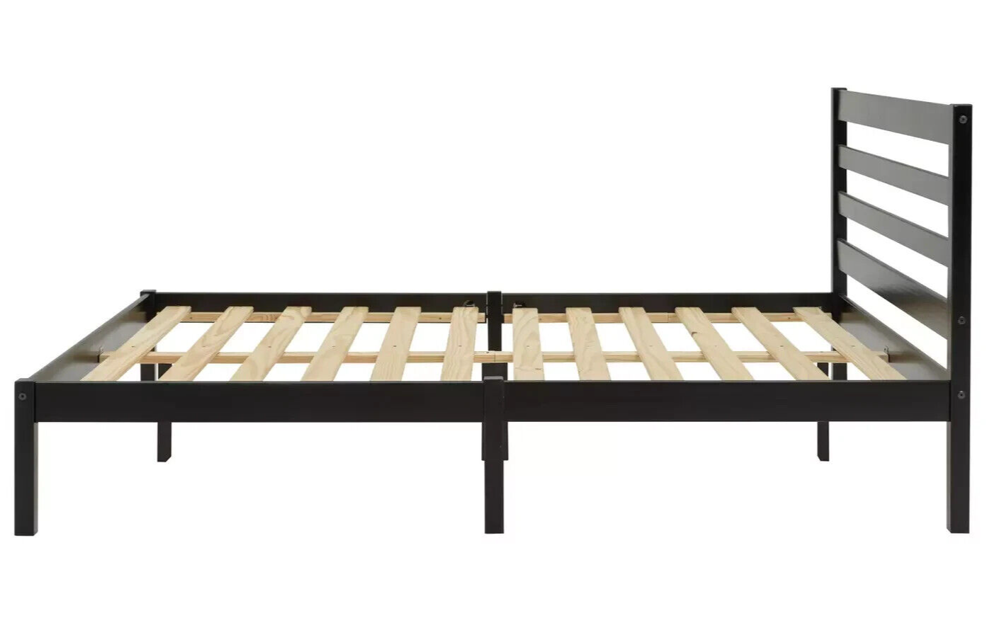 Kaycie Double Wooden Bed Frame - Black ( B Grade 38311 - 38312 )