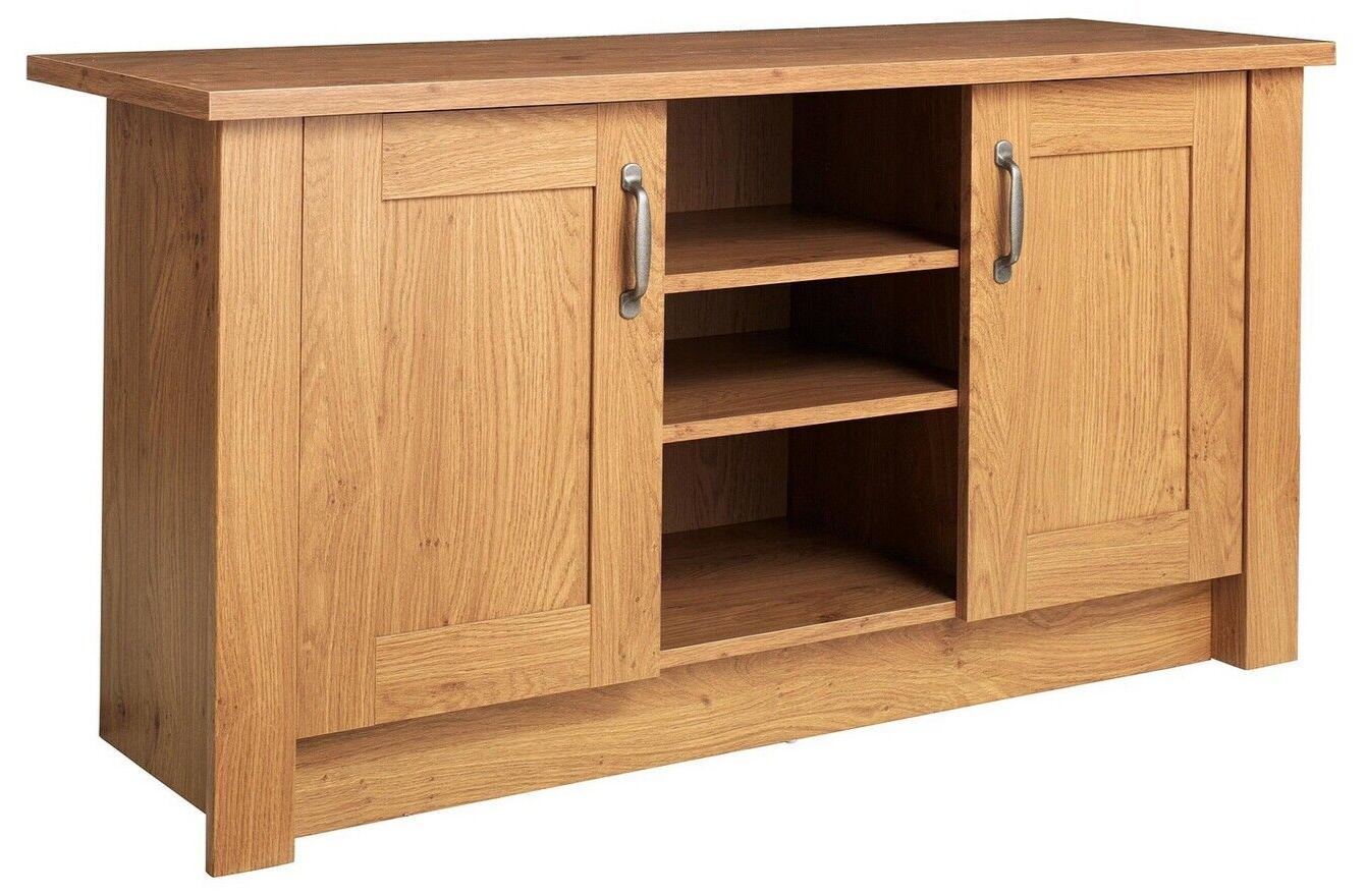 Ohio 2 Door Low Sideboard & TV Unit - Oak Effect ( B Grade 33296 - 33297 )