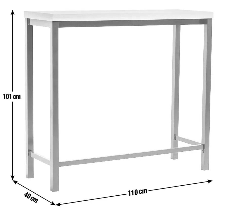 Habitat Zayn Metal 2 Seater Bar Table - Black & Birch ( B Grade 36563 )