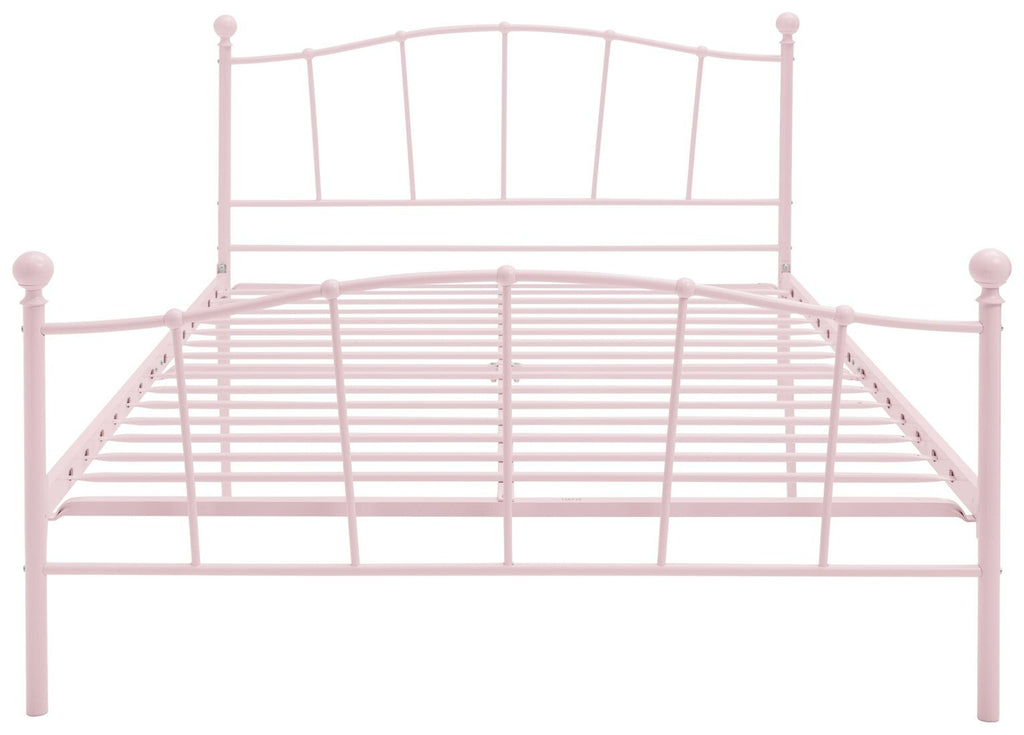 Fleur Small Double Metal Bed Frame - Pink