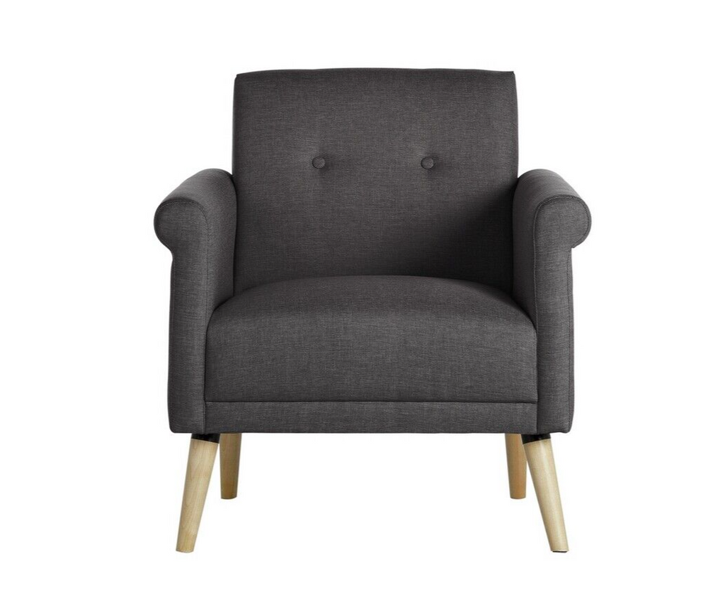 Habitat Home Evie Armchair in a Box Charcoal | Compact Comfortable Living Chair