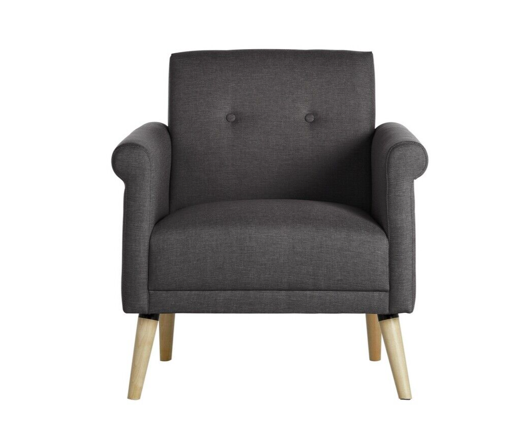 Habitat Home Evie Armchair in a Box Charcoal | Compact Comfortable Living Chair