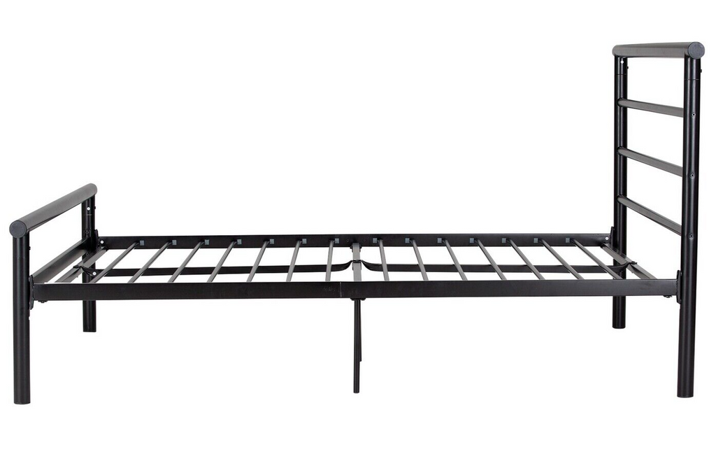 Home Avalon Double Metal Bed Frame - Black | Sturdy Durable 4FT6 Bed Frame