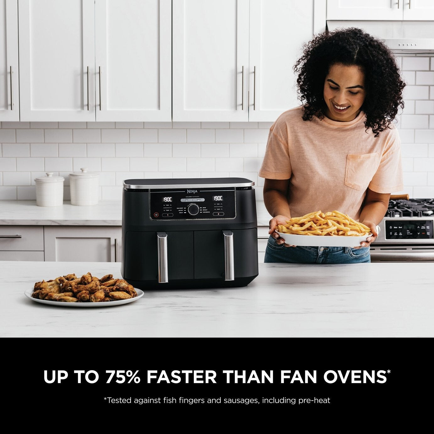 Ninja Foodi MAX Dual Zone AF400UK 9.5L Air Fryer - Black ( B Grade 43368 )