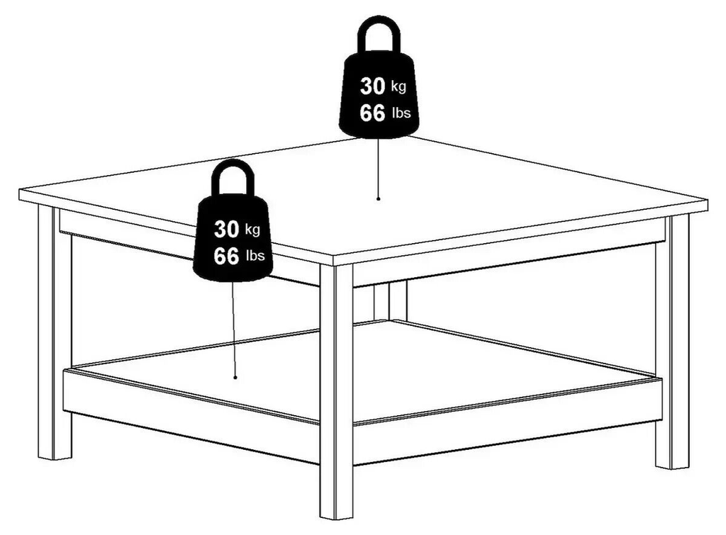 Tvilum Madrid Coffee Table - Black ( B Grade 42455 )