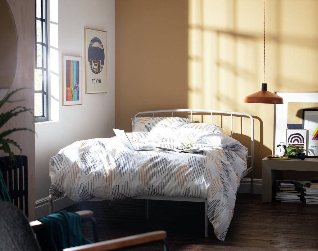 Freja Double Metal Bed Frame - Silver ( B Grade 13946 )