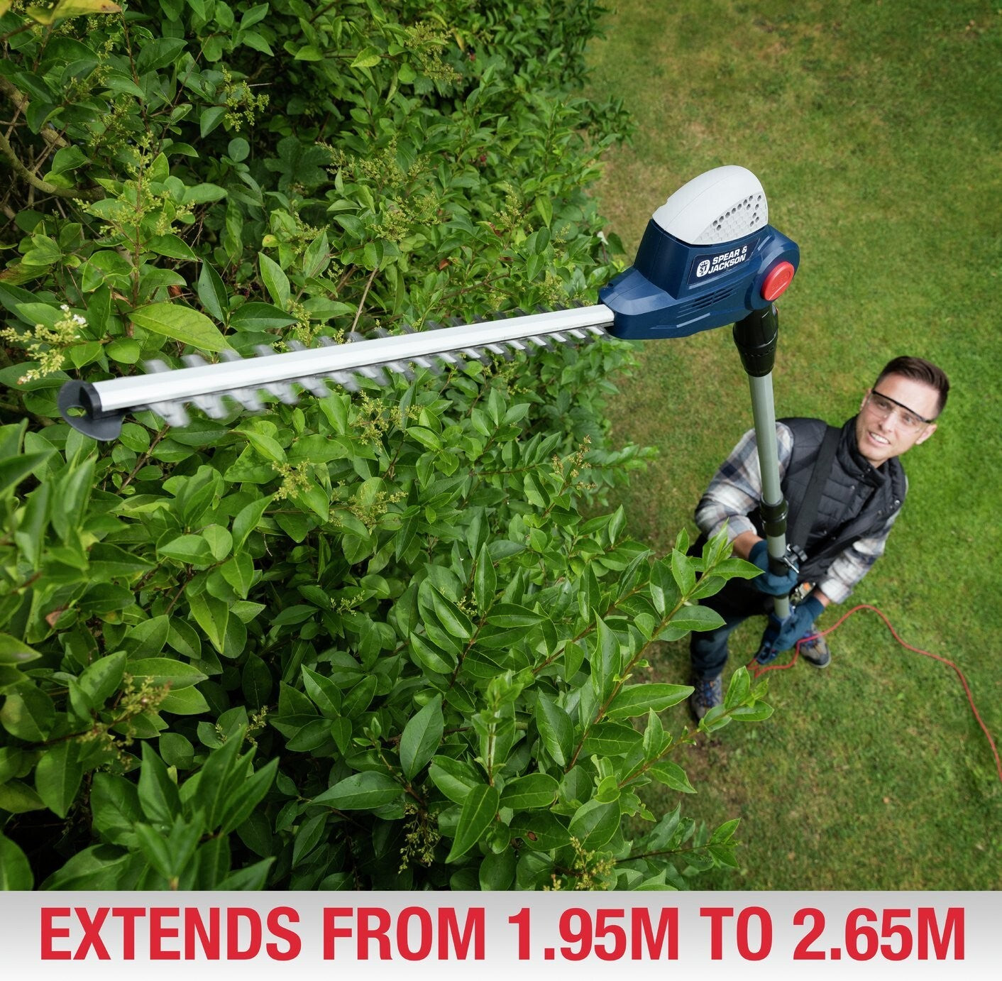 Spear & Jackson 45cm Corded Pole Hedge Trimmer - 550W ( Pre-Used )