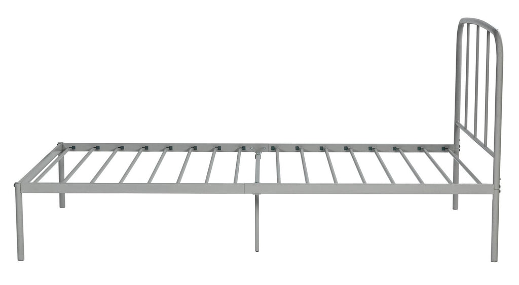 Freja Single Metal Bed Frame - Silver