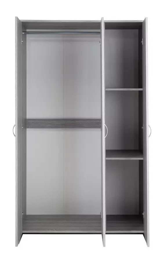 Home Seville 3 Door Wardrobe - Grey Oak Effect ( B Grade )