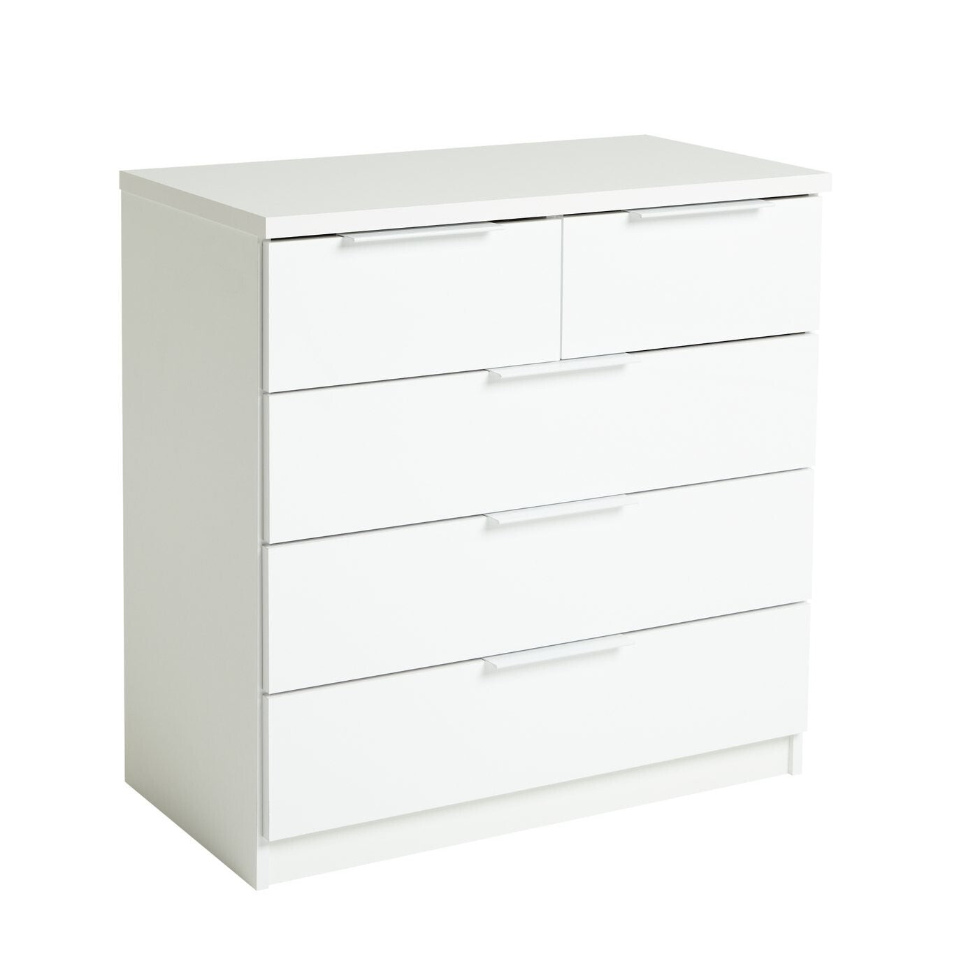 Hallingford 3+2 Drawer Chest -White Gloss