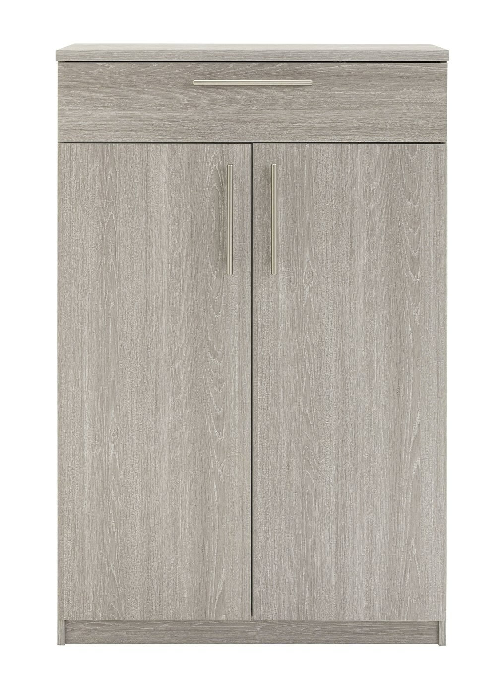 Brisbane 2 Door Shoe Storage Cabinet - Grey & Oak