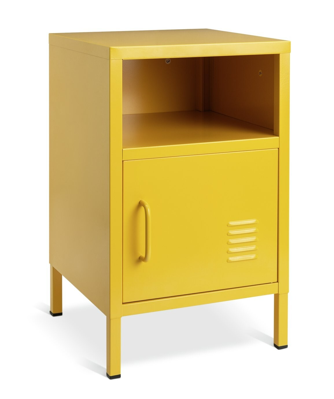 Habitat Stevie 1 Door Bedside Table - Mustard