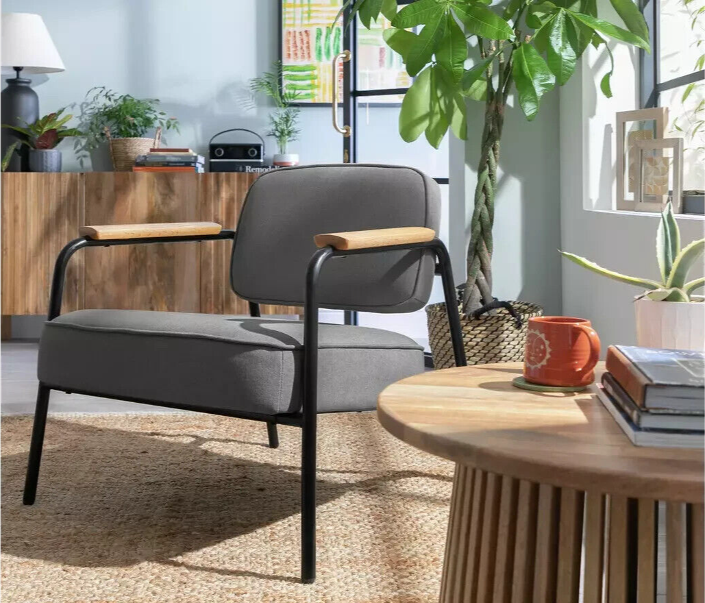 Jesper Fabric Accent Chair - Grey