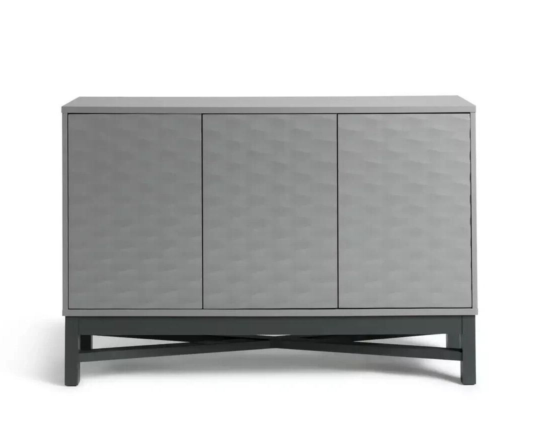 Habitat Zander Textured Large Sideboard - Grey