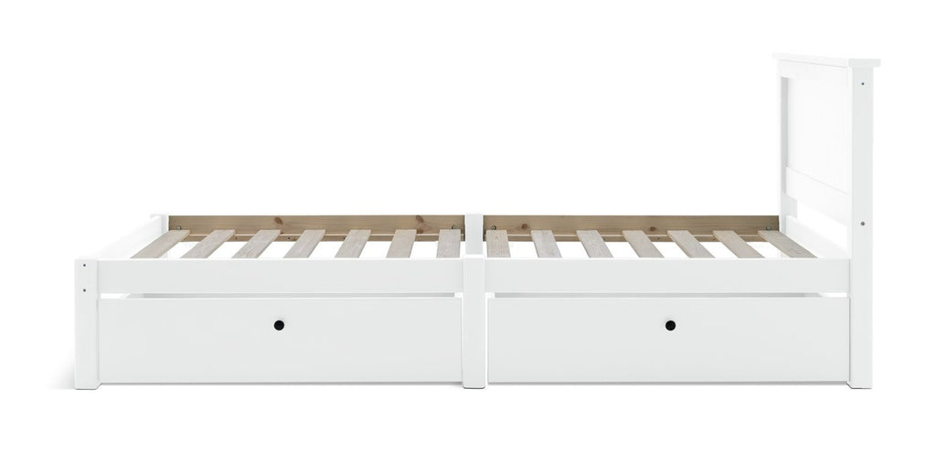 Habitat Brooklyn Single Bed Frame and Drawer - White | Wooden Bed Storage Saving