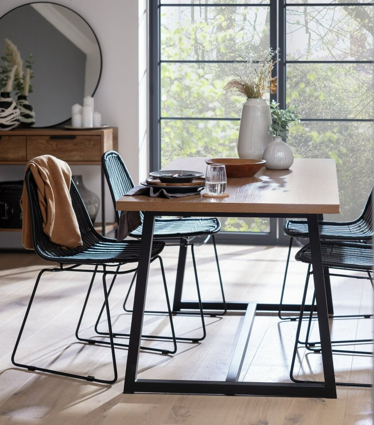 Habitat Nomad 6 Seater Dining Table - Oak Effect