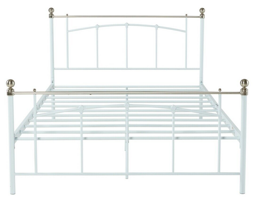 Yani Kingsize Metal Bed Frame - White
