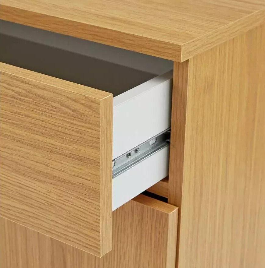 Venetia Large 3 Door 2 Drawer Shoe Cabinet Oak effect