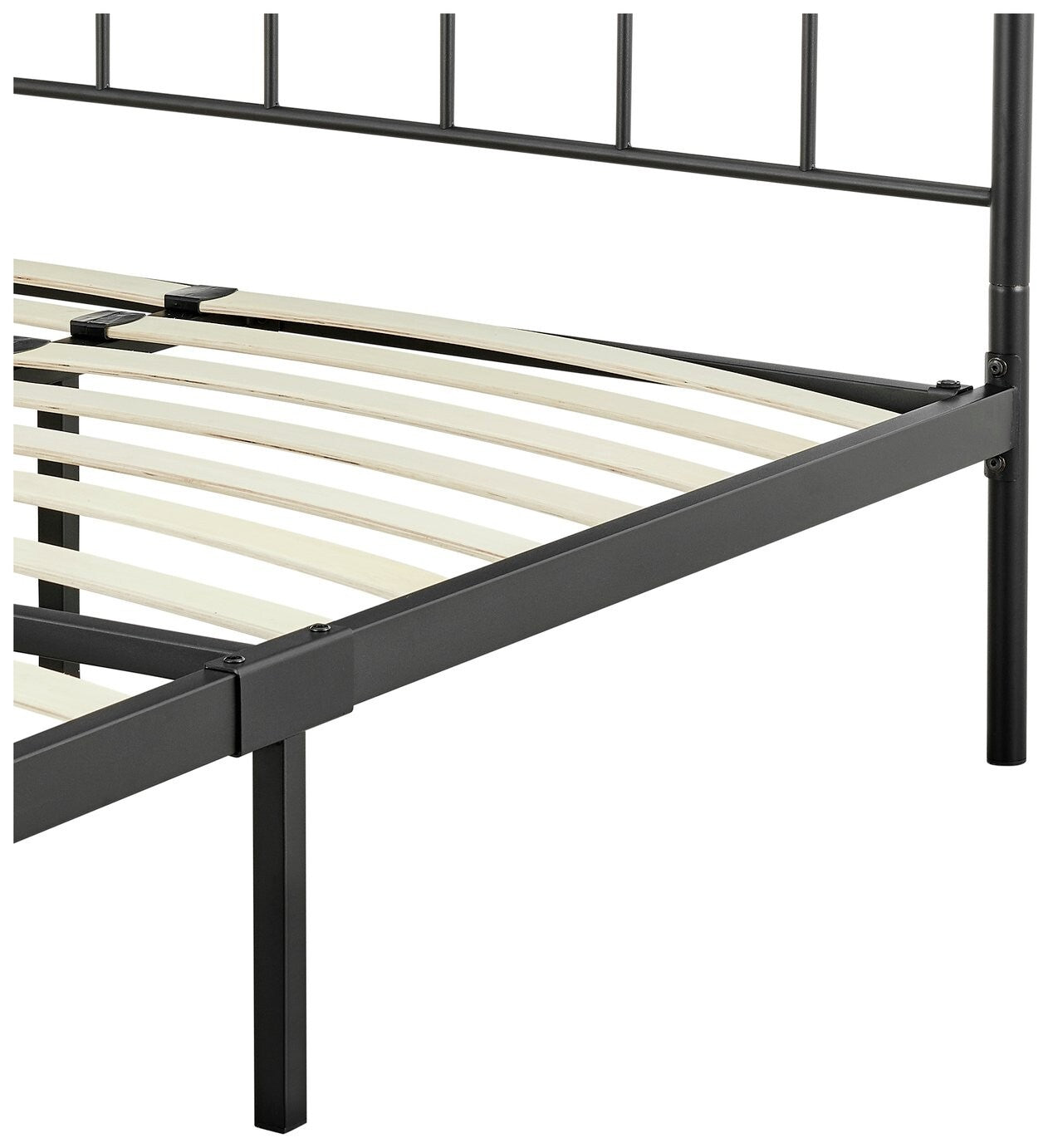 Habitat Home Clara Double Metal Bed Frame - Black | Sturdy Modern Bedroom Frame