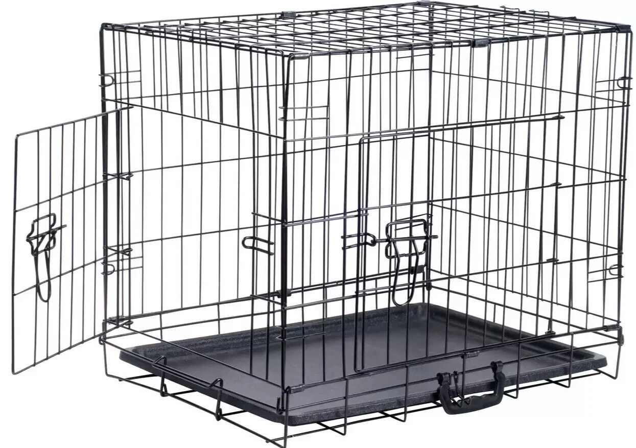 Double Door XXL Pet Cage H94xW137xD86cm | Large Dog Crate for Indoor Pet Storage