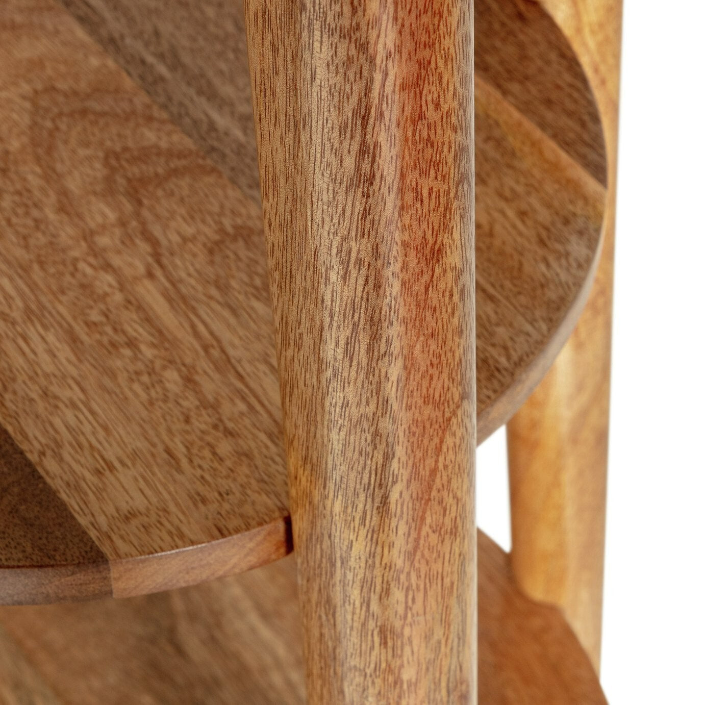Habitat Mango Wood Shelved Floor Lamp - Natural