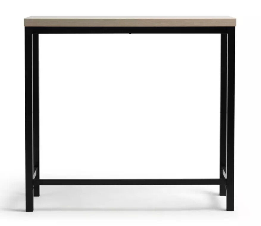 Habitat Zayn Metal 2 Seater Bar Table - Black & Birch ( B Grade 36563 )