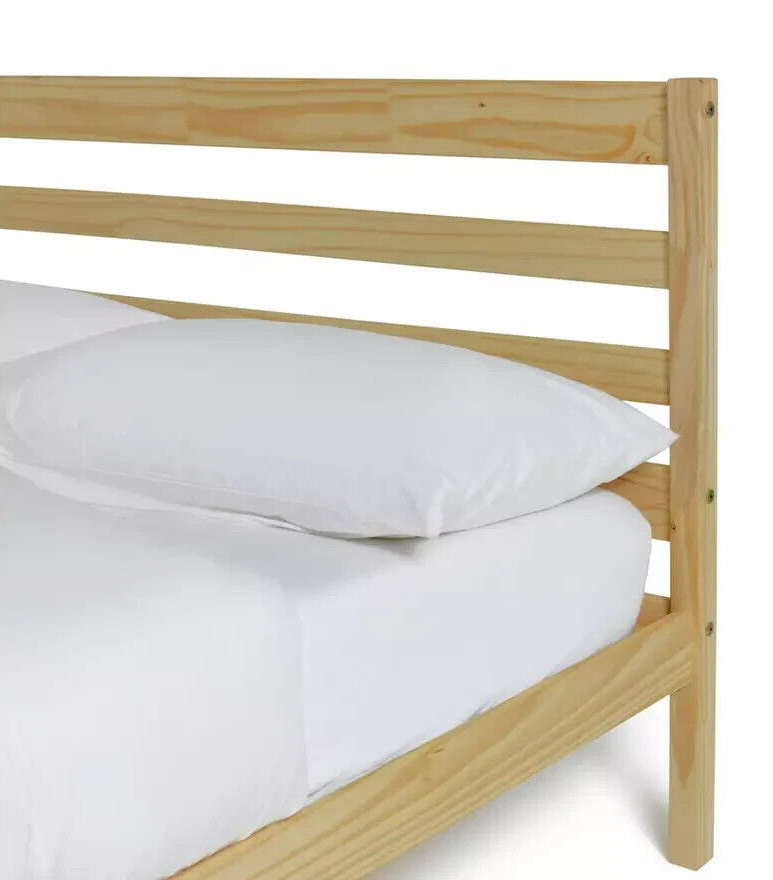 Home Kaycie Small Double Wooden Bed Frame - Pine | Sturdy Durable Furniture