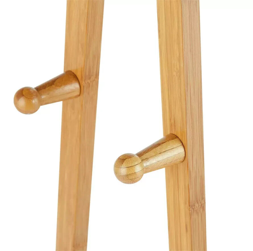 Belvoir Clothes Rail with Shelf - Bamboo & White