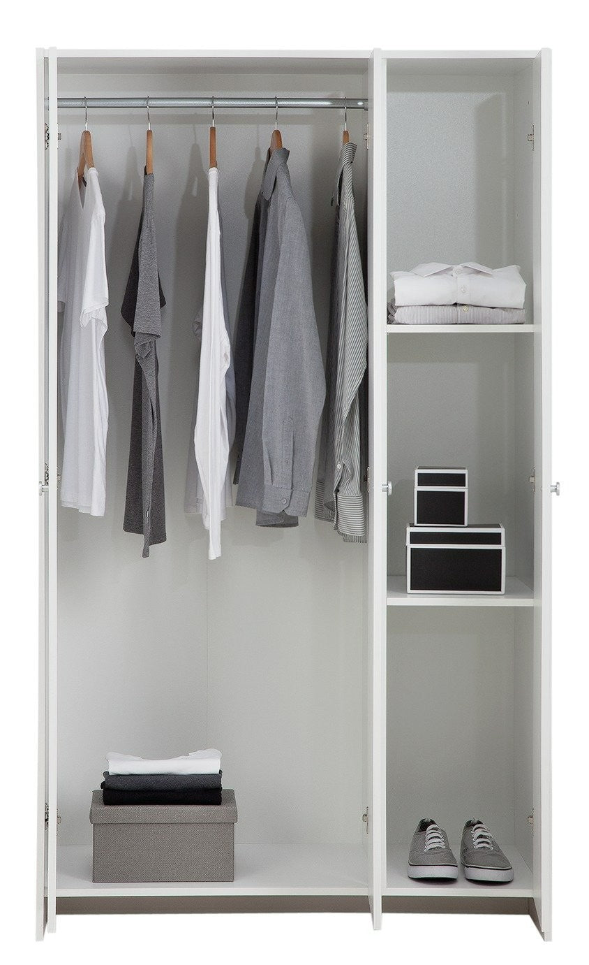 Home Seville 3 Door Wardrobe - White ( B Grade )
