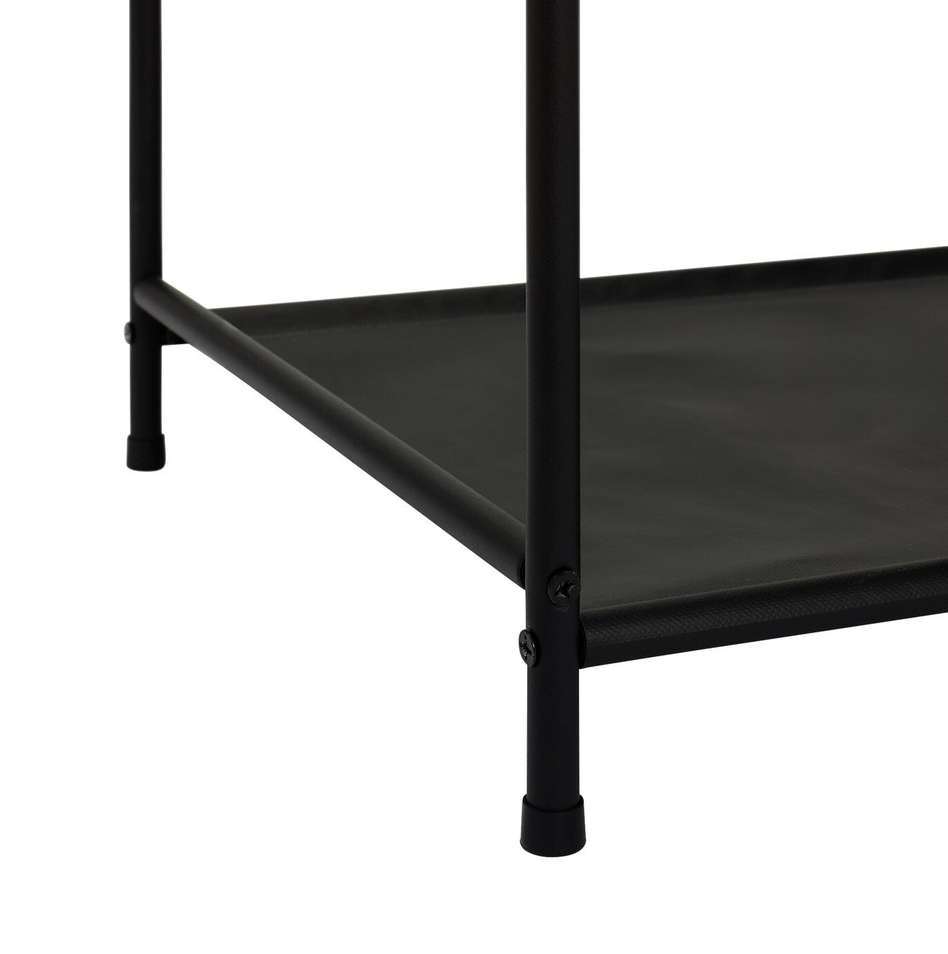 Spencer 3 Rail 6 Shelf Wardrobe - Black
