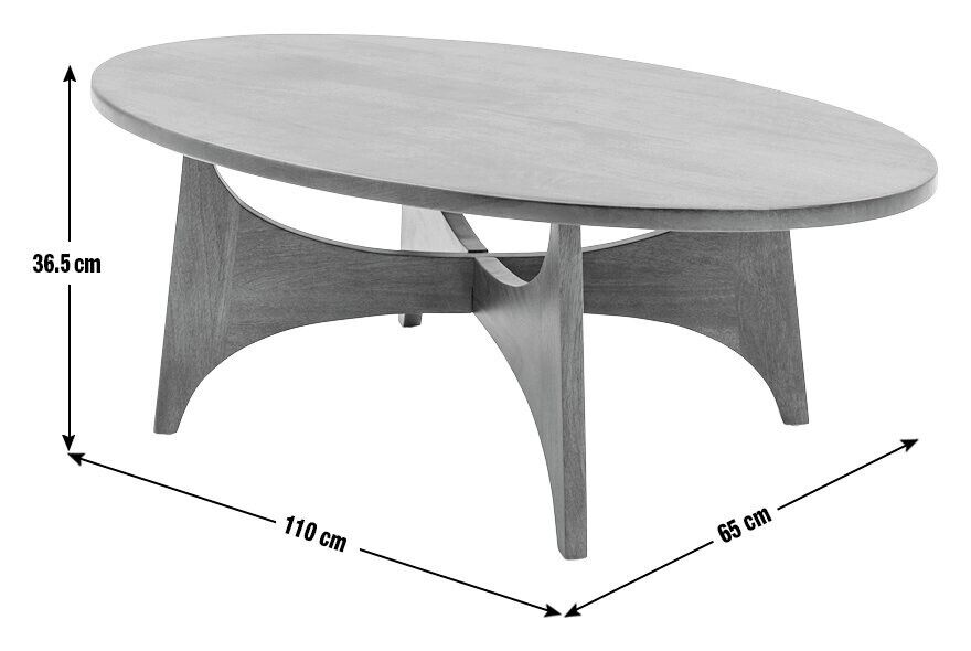 Habitat Mid Century Round Coffee Table - Black