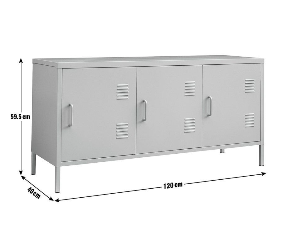 Habitat 3 Door Locker - Grey