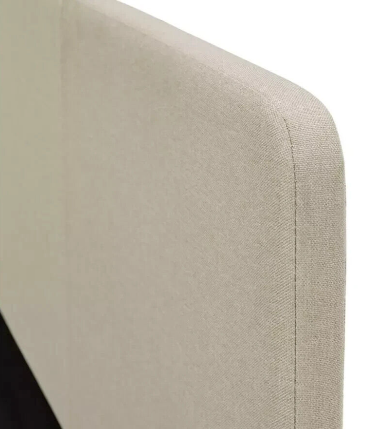 Kristopher Small Double Fabric Bed Frame - Cream
