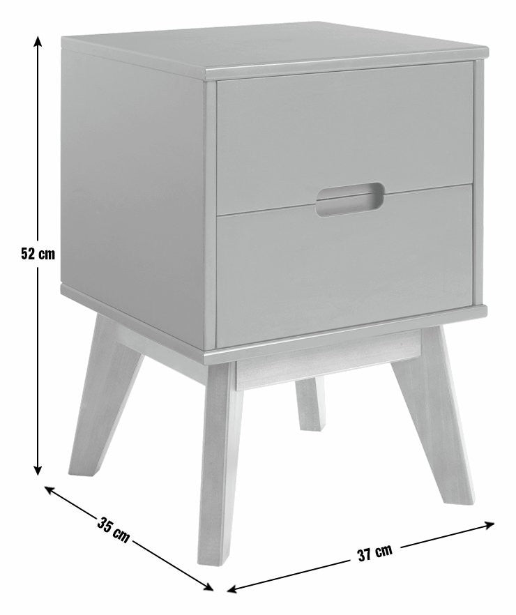 Pimlico 2 Drawer Bedside Table - Blue | Small storage nightstand