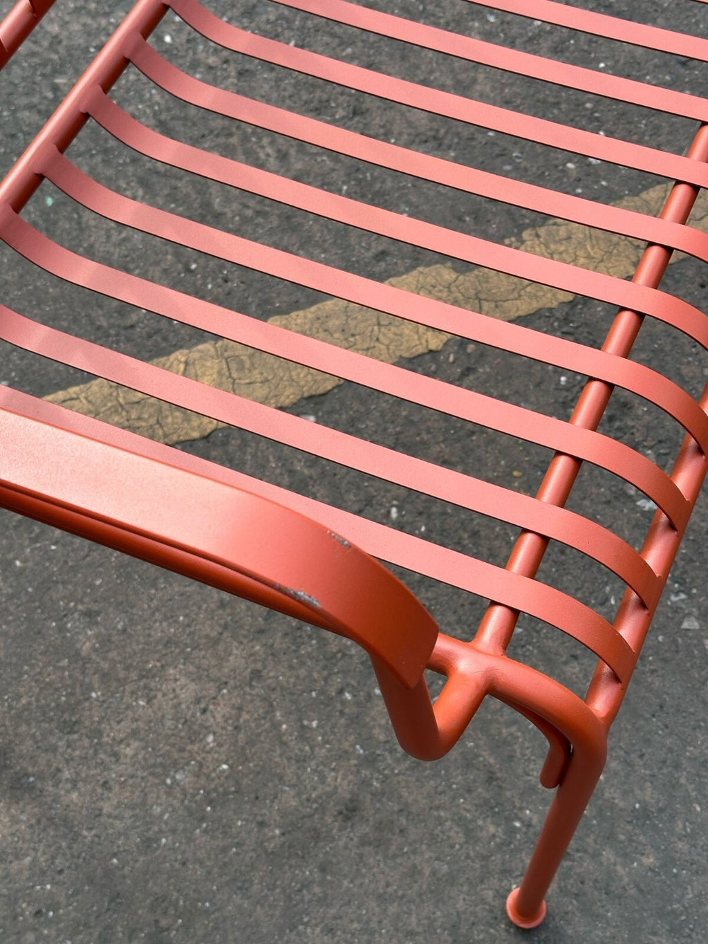 Habitat Indu 2 Seater Metal Garden Bench - Red (S)