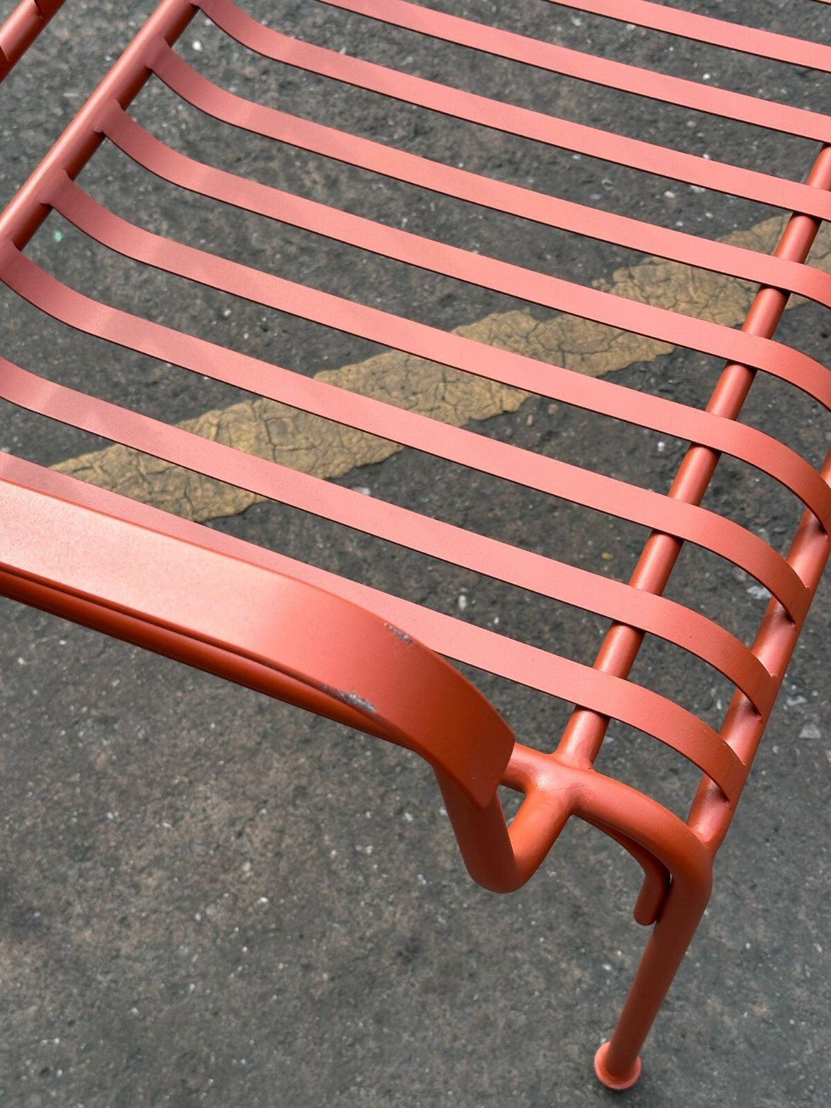 Habitat Indu 2 Seater Metal Garden Bench - Red (S)