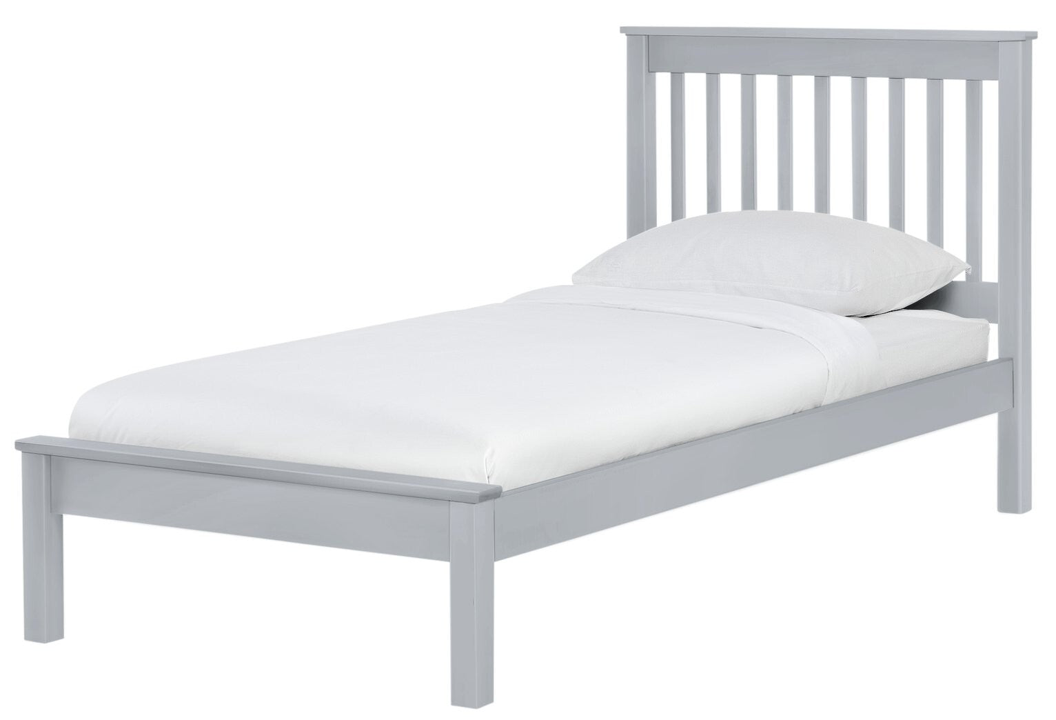Aspley Single Wooden Bed Frame - Grey | Kids Bedroom Furniture or Guest Bed Fram
