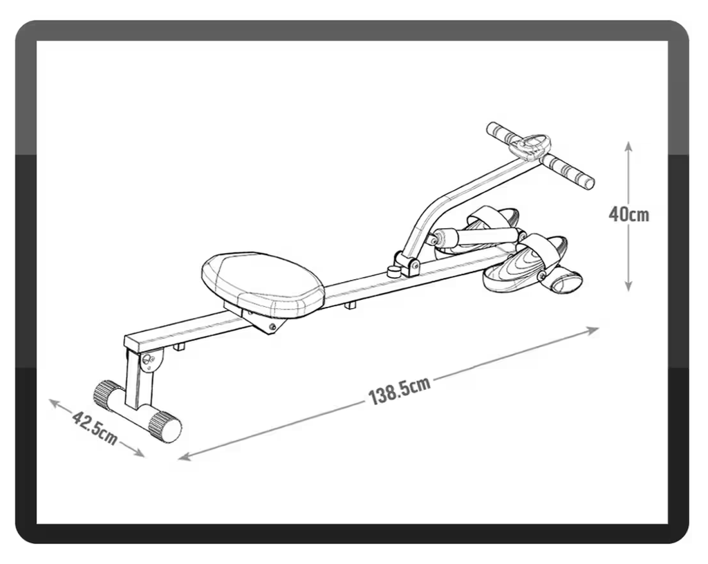 Opti Manual Rowing Machine | Home Fitness Equipment for Full Body Cardio Workout