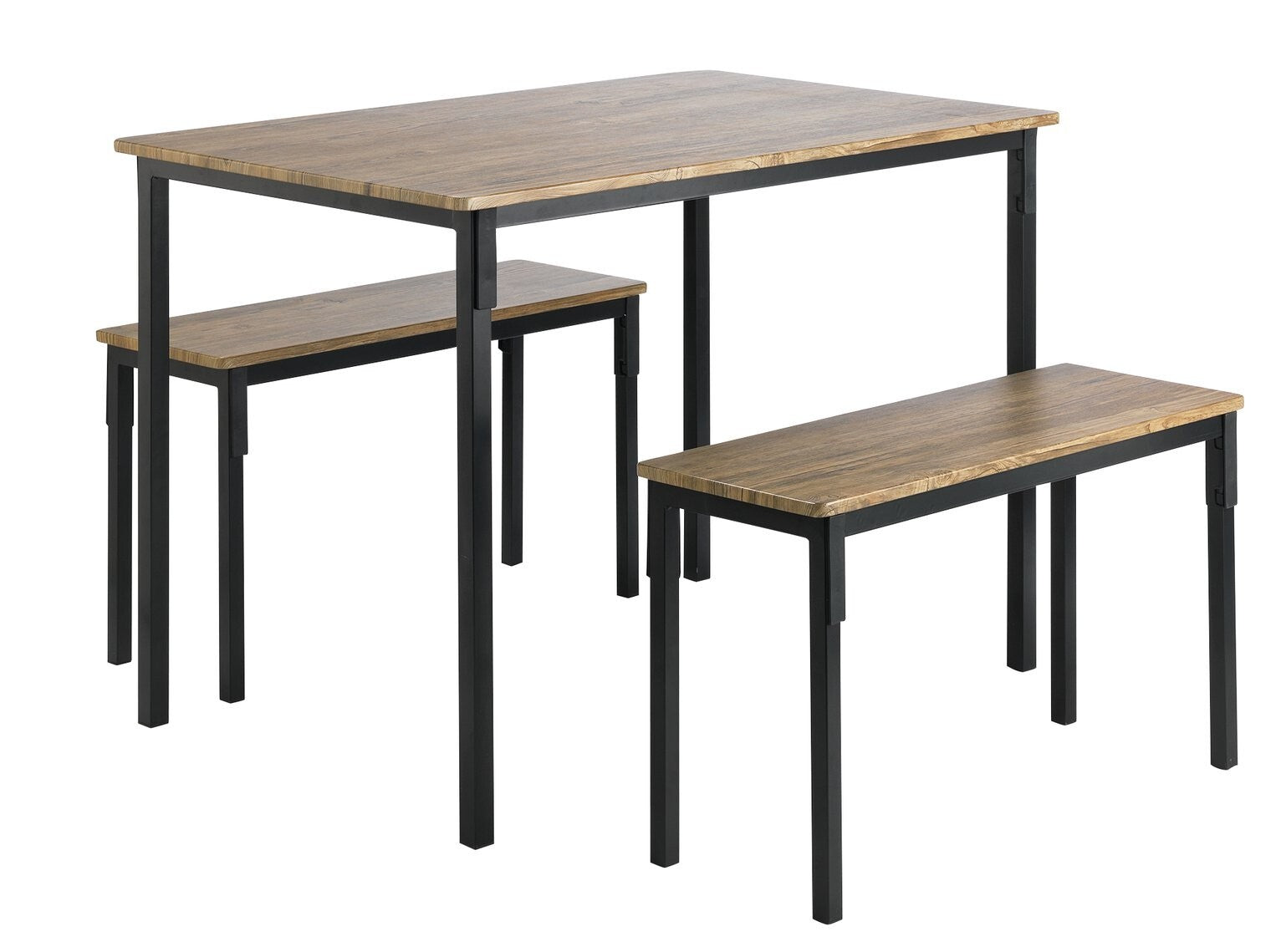 Bolitzo Oak Effect Dining Table & 2 Benches ( B Grade )