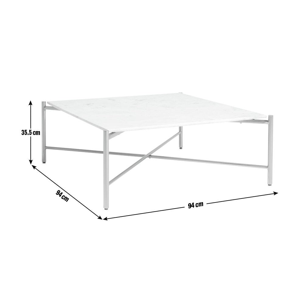 Habitat Elba Solid Marble Coffee Table - Brass