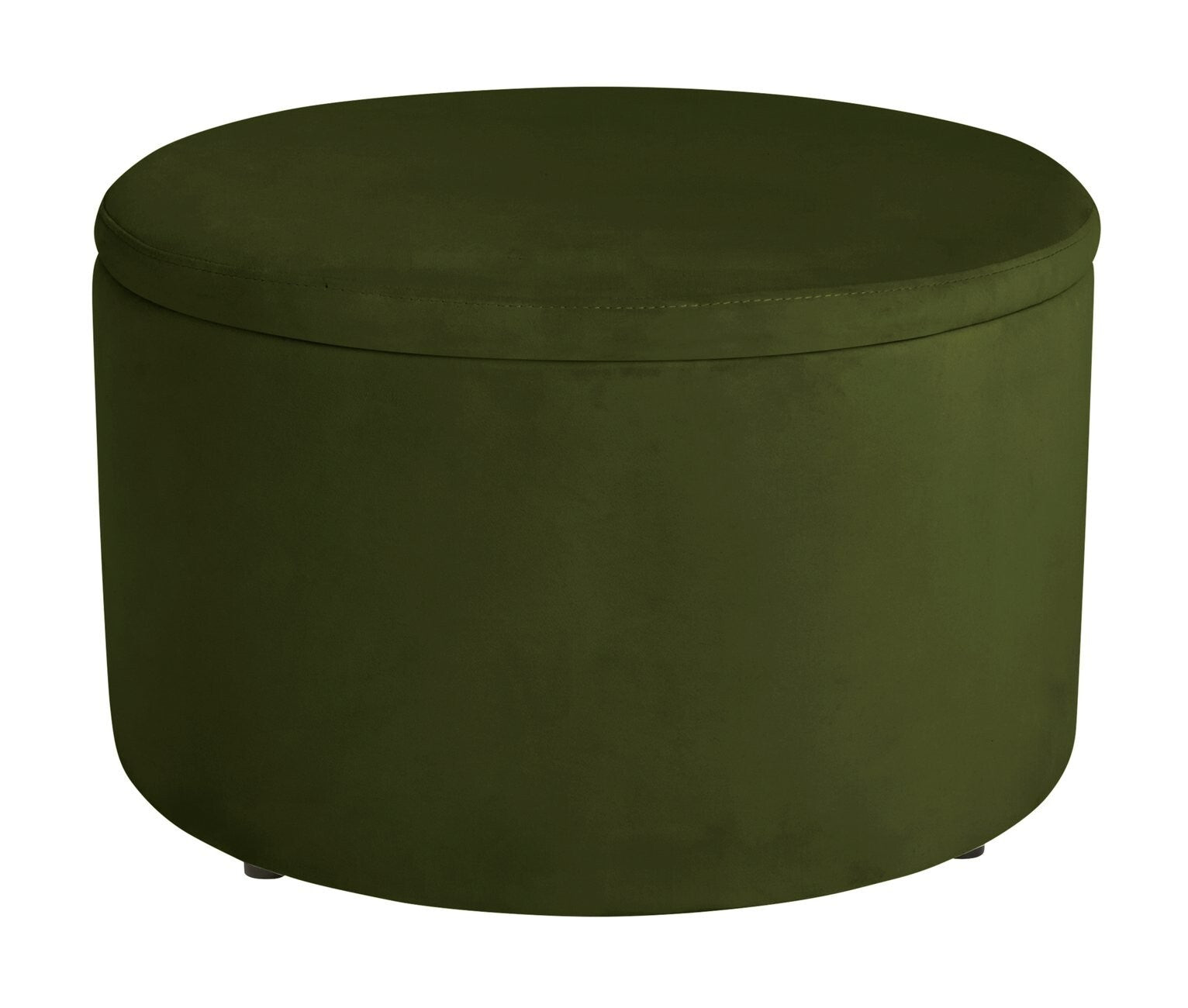 Large Dex Velvet Storage Footstool - Green