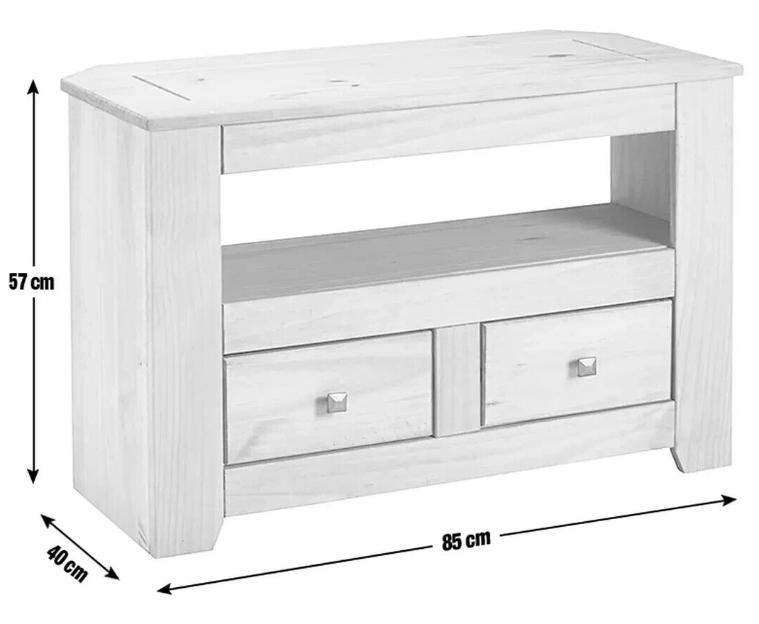 Amersham 2 Drawer TV Unit - Dark Pine
