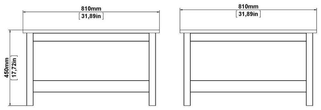 Tvilum Madrid Coffee Table - Black ( B Grade 42455 )