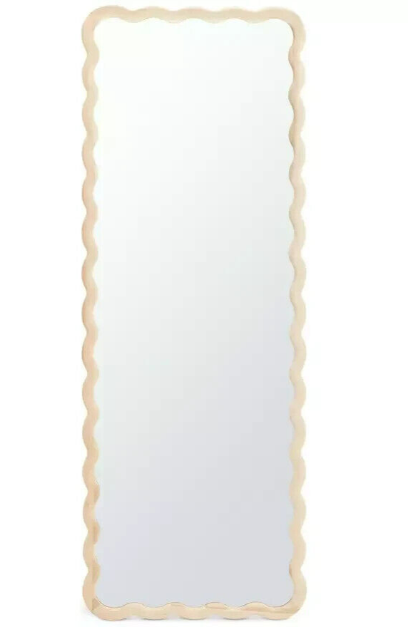 Habitat Full length Wavy Wall Mirror - Wood - 150x55cm