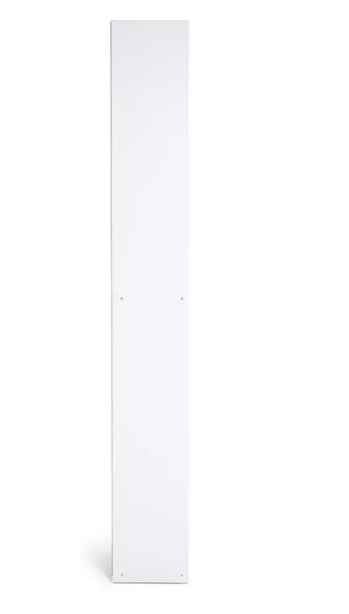 Home Malibu Narrow Bookcase - White | Bookshelf Storage Cabinet for Living Room