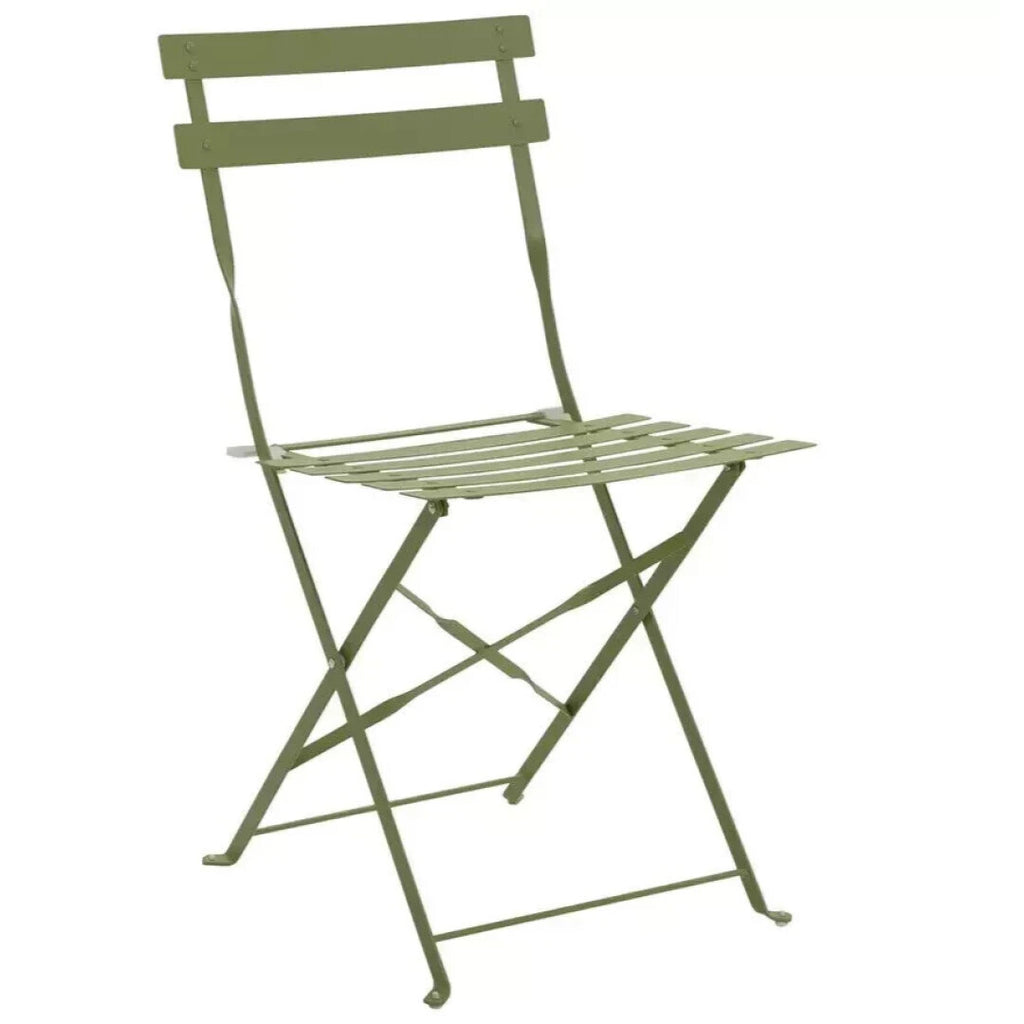 Habitat Eve 4 Folding Metal Garden Chairs - Light Green