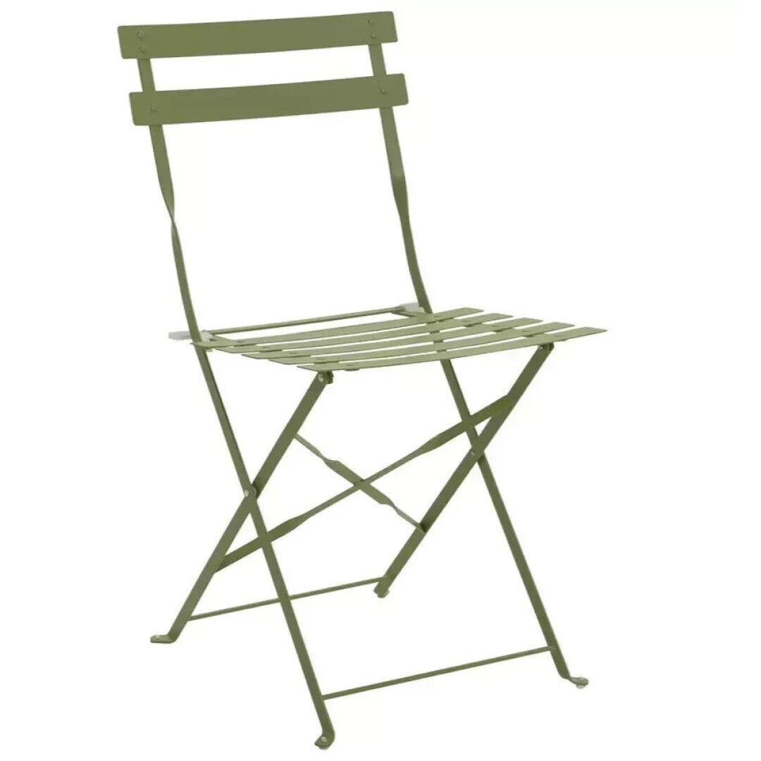 Habitat Eve 4 Folding Metal Garden Chairs - Light Green