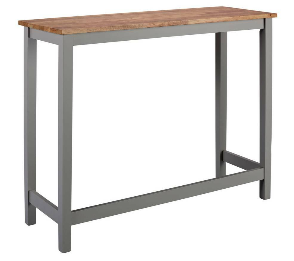 Home Chicago Extending Grey Bar Table & 2 Grey Stools | Kitchen Breakfast Set